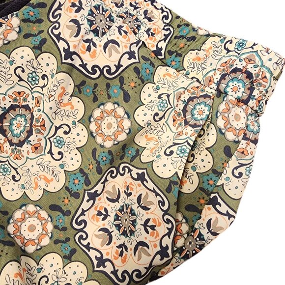 LOFT Women's Floral Wide-Leg Pants, Size L, Lightweight 100% Polyester - Picture 12 of 16